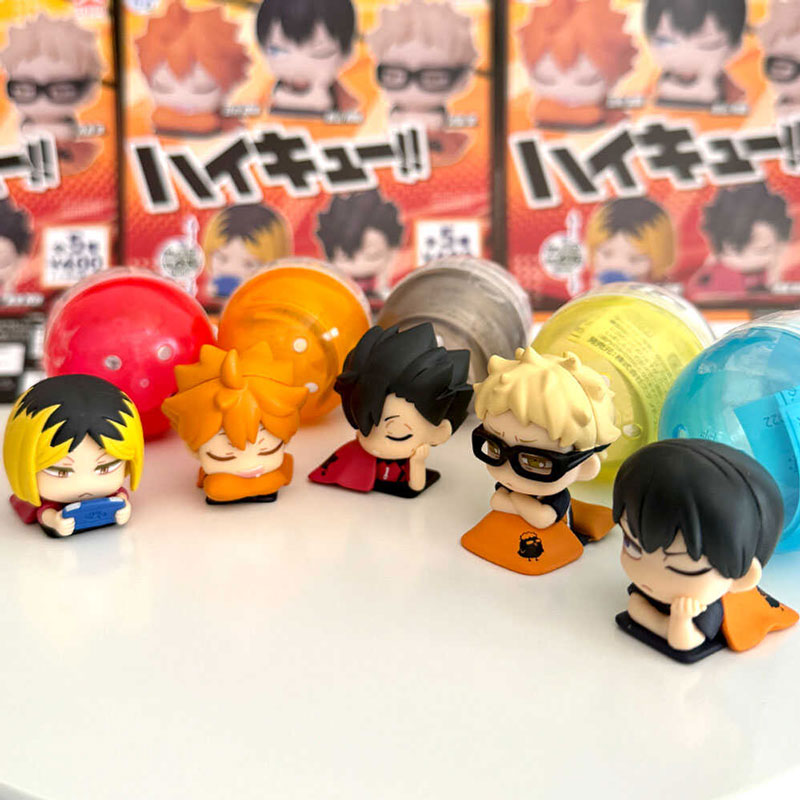 日本正版STASTO 排球少年 睡眠款扭蛋 第1弹 日向翔阳 孤爪研磨 月岛萤摆件