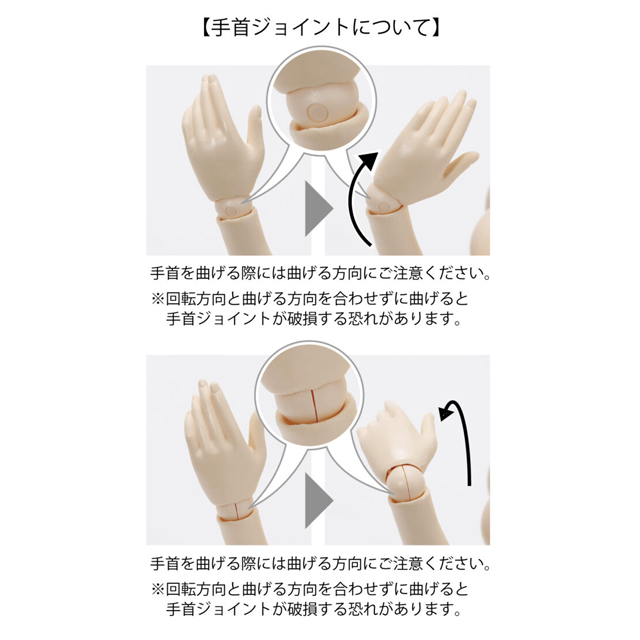 AZONE 6分Qz体 适用手组 AOB019-WHT ハンドパーツSET／A 白肌