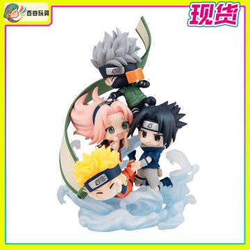MegaHouse FigUnity 火影忍者疾风传 第七班 鸣人 佐助特典手办